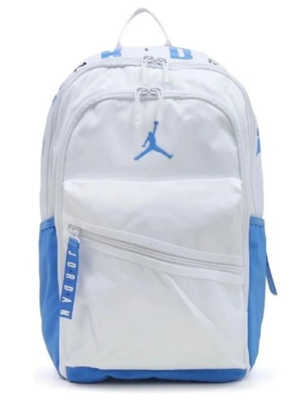 Air Jordan Jumpman 15 Backpack  White Blue Laptop Zipper Pockets NWT